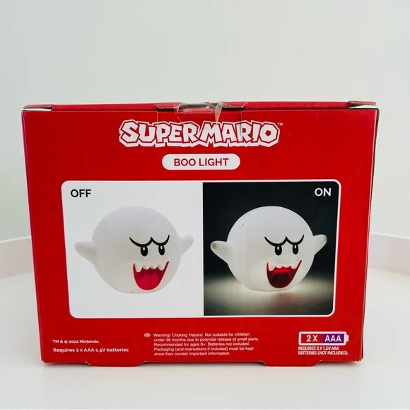 NEW Super Mario Boo Light Ghost Shaped Nintendo Night Light Collectable Lamp - Picture 2 of 5